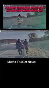 ICE Detains Truck Driver After Losing His Load & Hitting Officers Patrol Car