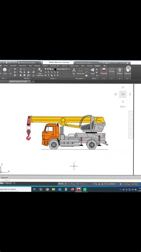 ‏Dynamic Block Crane #autocad #drawing #crane #hse #lifting