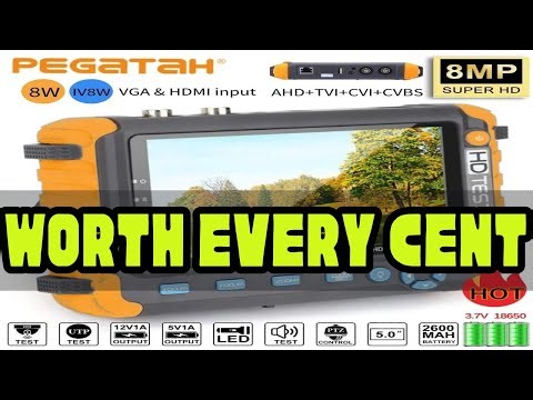 8MP CCTV Security Camera Tester IV8W 5Inch CCTV Monitor AHD/CVI/TVI CVBS Analog Camera Tester CCTV