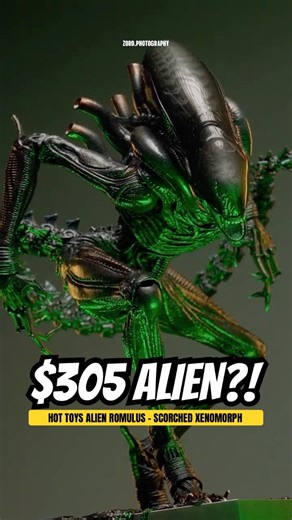 $305 Xenomorph Figure! Unboxing Hot Toys Alien Romulus - Scorched Xenomorph #alien #xenomorph