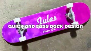 Try BoardPusher.com/Personalize. See how easy it is to create a pro-quality custom skateboard deck with a personalized name and message on a hi-res, beautiful, pre-designed graphic. Choose from hundreds of designs, type in anything you like, select a deck size, and make it a complete skateboard by adding trucks and wheels. Orders ship out in 24-72 hours. | BoardPusher Custom Skateboards