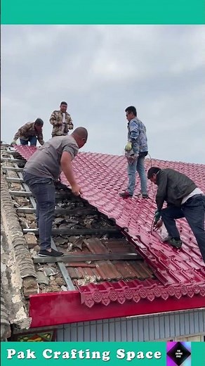 The Process Of Installing Sheets On The Roof