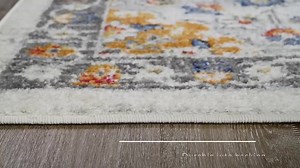 Tayse Rugs Chelsea Abstract Navy 5 ft. x 7 ft. Indoor Area Rug CHL1007 5x7