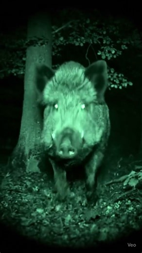 Encounter with a Mysterious Nocturnal Boar 🌌 Night Vision Wildlife Adventure