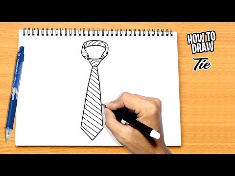 How to draw a Tie step by step