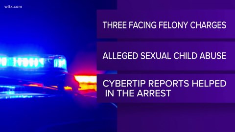 Three arrested in child exploitation cases in Lexington County