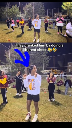 📣❤️💛 They pranked the Senior Cheer Captain 😂 #cheer #cheerleading #highschool #funny