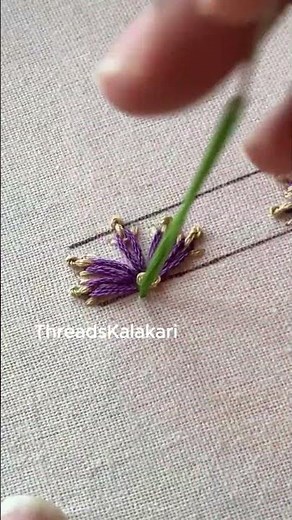 Hand Embroidery designs Borderline Embroidery Tutorials for beginners #shorts #embroidery