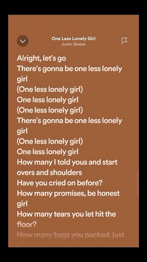 #onelesslonelygirl #justinbieber #lyrics #songlyrics #trend #fyp | one less lonely girl