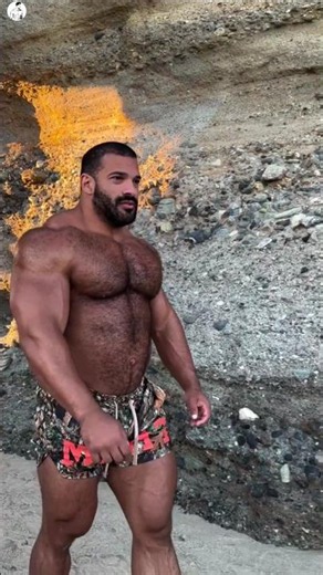 Rock, Waves & Raw Muscle Power 💪🏖️ #youtubeshorts #shorts