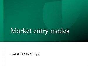 Modes of Entry in International Business