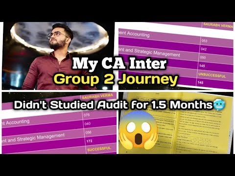 How I cleared CA Inter Group 2 without studying Audit😅| Story Time♥️