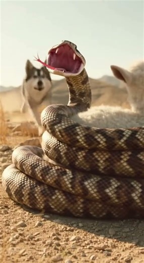 The Snake Squeezed Tight… Then a Hero Broke Through! #herodog #luckythedog #snake