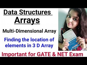 Address Calculation in 3D Array |Multi-Dimensional Array |Row Major Order|Column Major Order|Lec- 15