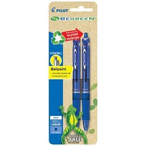 PILOT Acroball Retractable Ballpoint Pen 0.7mm Blue 2 Pack
