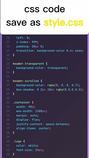 How to make transparent sticky header | #sticky #navbar | transparent #header in #html #css