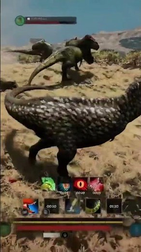 Path of titans Tyrannotitan duo VS Rex duo #dinosaur #gaming #pathoftitans