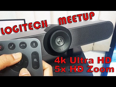 Logitech MEETUP Video Conference Camera 4K Ultra HD With 5X HD Zoom Unboxing & Testing 2024