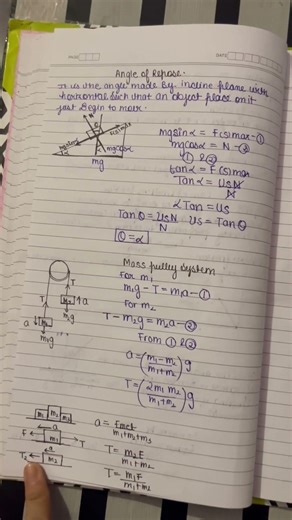 Class11 physic laws of motion notes #handwrittennotes