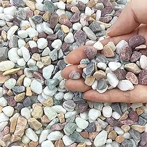 10 lbs Colorful Pebbles Pea Gravel for Landscaping, 3/8 Inch Decorative River Rocks for Plant Indoor Succulent Cactus Vase Garden and Plant Pots