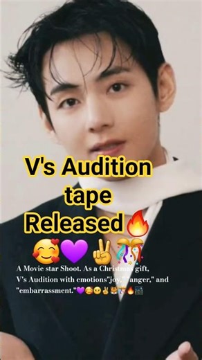 Bts V's audition tape🔥🥰Vogue💜🎊✌🌃 #taehyung #v #bts #trending #viral #short #kpop #yt
