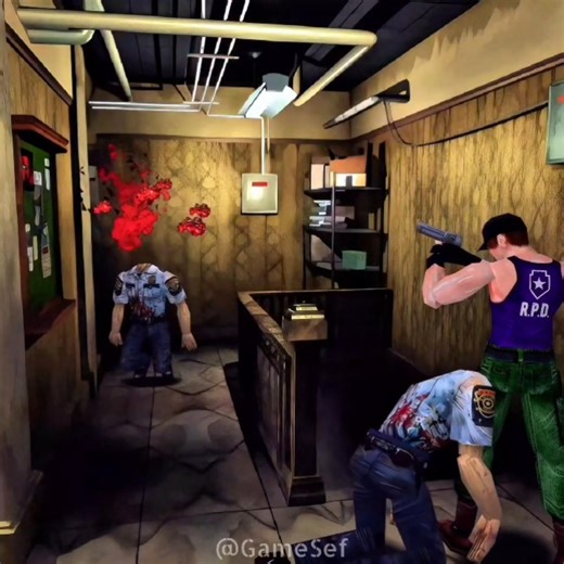 Pure Nostalgia: Raccoon City Police Station Chaos!#re2classic #re2 #residentevil #ps1 #gaming #games