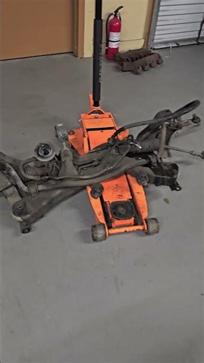 removing the engine on my evo 8. never dropped the subframe before. didn't like doing it that way