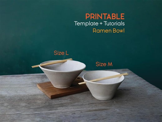 Ramen Bowl Pottery Template, Slab Bowl Template, Clay Template, Slab Pottery Handbuilding Pattern, DIY Ceramic Template for Beginner Ceramic - Etsy