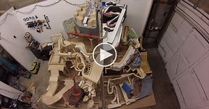 Homemade Kinetic Marble Mountain is 12′ x 8′ of Awesomeness