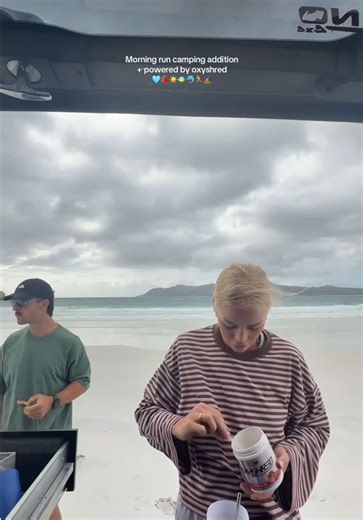 Enjoying a Morning Run While Camping