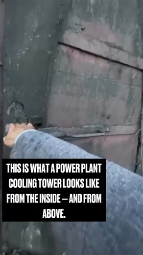 @1ibertyfiles on Instagram: "At first glance, it feels unreal. From the inside, the cooling tower looks endless, like a massive concrete void stretching into the sky. From the top, it’s a perfect geometric circle, calm and almost artistic. What makes it so fascinating is the contrast. On one hand, it’s intimidating — a reminder of the enormous scale of industrial engineering and the power it holds. On the other, it’s strangely beautiful, almost hypnotic. The symmetry, the height, the silence — e