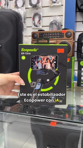 Mitbai® on Instagram: "Estabilizador con iA 😱😍🎉 Ecopower EP-T215 ✨ Gs. 285.000✨ 📸 Ofrece seguimiento automático, estabilización profesional y portabilidad total • Cámara iA: Detecta y sigue automáticamente el rostro en movimiento • Estabilización de 3 ejes, con sistema de equilibrio, que evita vibraciones y movimientos bruscos • Control Remoto extraíble magnético (para uso a distancia) • Incluye: Trípode adicional • Batería de 3.000 mAh con hasta 5 horas de uso continuo aproximadamente • Ran