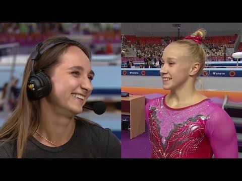 Interview Viktoria Komova & Viktoria Listunova (ENG subtitles) Uneven Bars Final - Russian Cup 2023