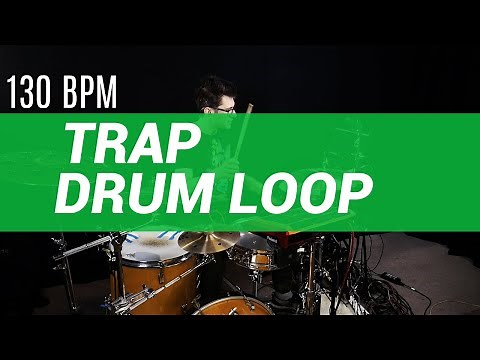 Trap drum loop 130 BPM // The Hybrid Drummer
