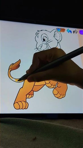 Digital Painting Baby Simba! 🦁✨#Simba #TheLionKing #DigitalArt