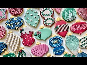 ORNAMENTS ~ EPIC Satisfying Cookie Decorating of *29* Different Ornament Cookies with Royal Icing