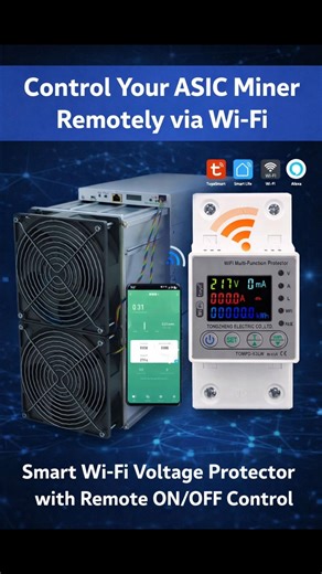 WiFi Operated Voltage Protector | Remote Control 63A/80A Smart Device #Shorts#bitcoinmining