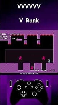 FIRST VVVVVV TIME TRIAL DEATHLESS ALL TRINKETS (V Rank) #challenge #vvvvvv #gaming #timetrial