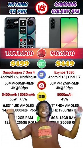 Nothing 4A Pro vs Samsung A56 😱🤯#nothing4apro #nothing4a #nothingphone4apro