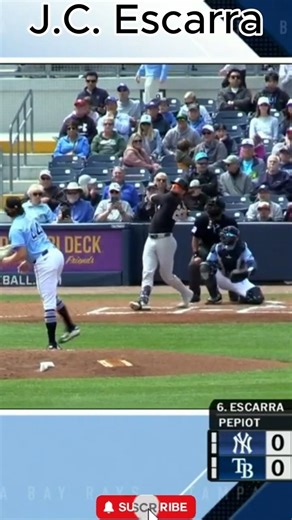 J.C. Escarra HAMMERS A SOLO HOME RUN! In Spring Training! #baseball #MLB #Shorts
