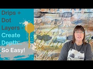 Intuitive Art Journaling - INK + DRIPS + DOT PATTERNS - — SIMPLE DEPTH TECHNIQUE