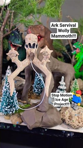 Jurassic World Rebirth Stop Motion - Ark Survival Evolved Wolly Mammoth Project #shorts