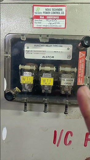 WTI alarm and Trip relay settings vcb breaker