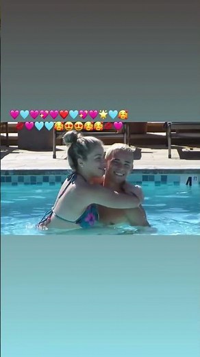 Baby Ariel in a pool and European hills