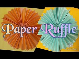 How to make a paper ruffle
