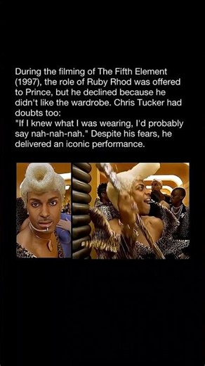 Prince Turned Down Ruby Rhod.. Then Chris Tucker Made It Iconic #shortsfeed #interestingfacts #viral