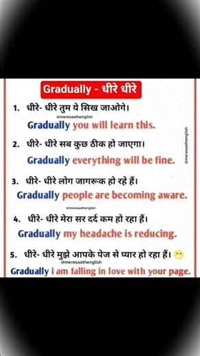 Meaning of Gradually in English #shorts #gradually