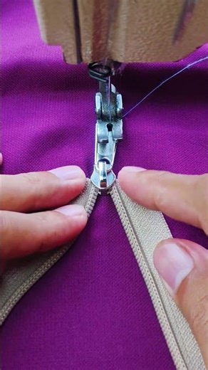 tricks to insert the zipper head easily #technique