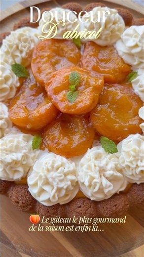 🍑Le gâteau le plus gourmand de la saison est enfin là “Douceur d’Abricot”! #GateauMaison #Abricots