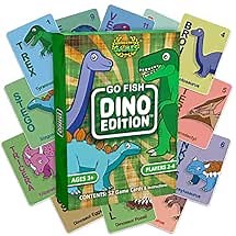 Wreathy Games® - Go Fish Dino Edition® Card Game Deck - Ages 3 and up (Dino)